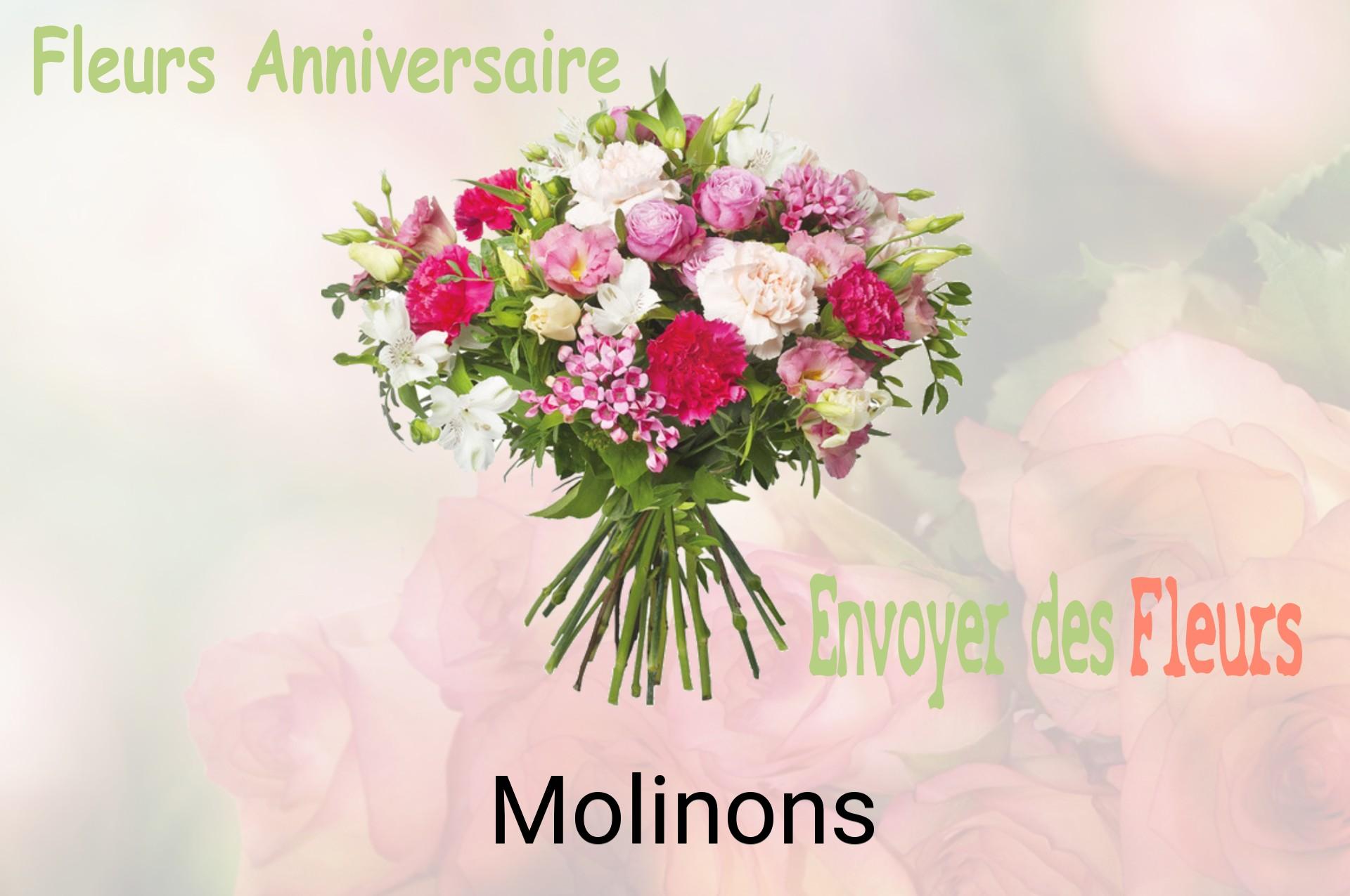 Bouquet de fleurs d’anniversaire livré à Molinons